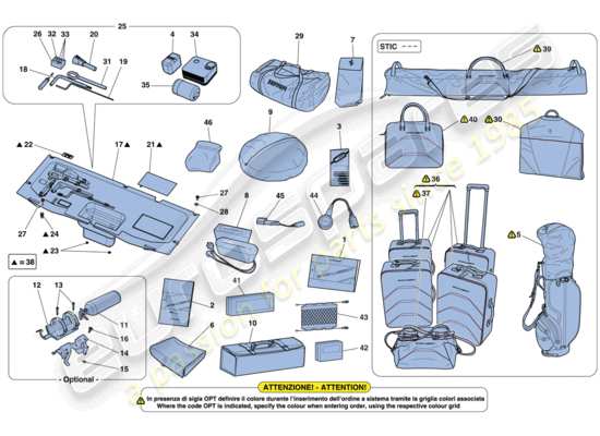 a part diagram from the Ferrari GTC4 parts catalogue