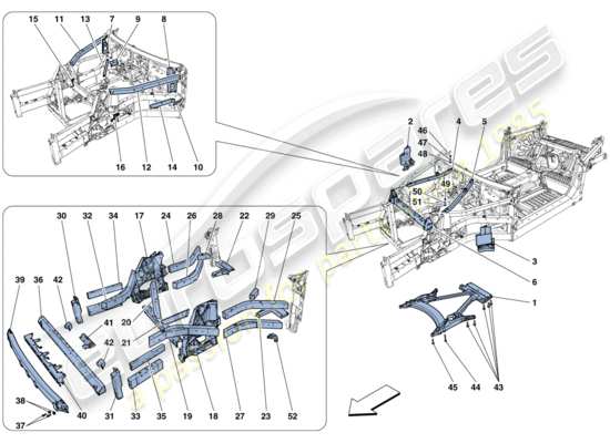 a part diagram from the Ferrari GTC4 parts catalogue