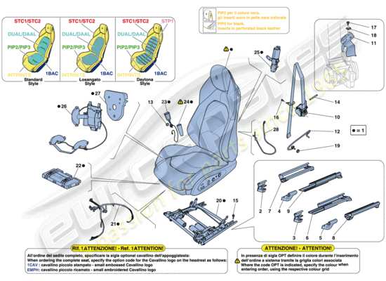 a part diagram from the Ferrari GTC4 parts catalogue