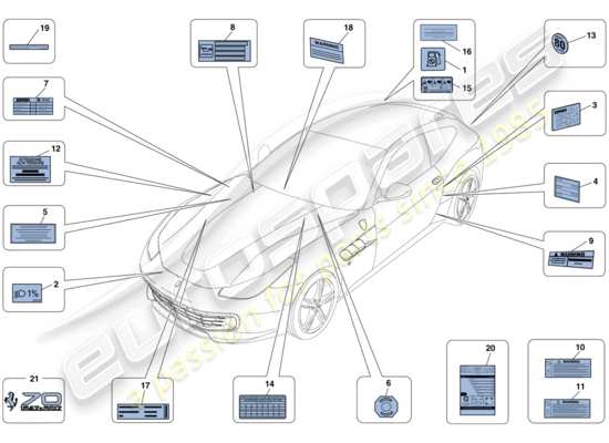 a part diagram from the Ferrari GTC4 parts catalogue