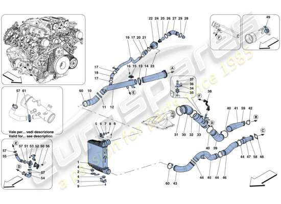 a part diagram from the Ferrari GTC4 parts catalogue