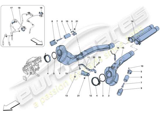 a part diagram from the Ferrari GTC4 parts catalogue