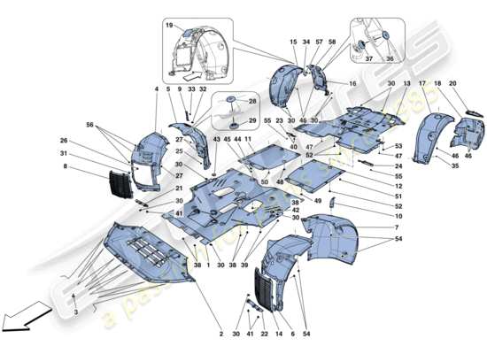 a part diagram from the Ferrari GTC4 parts catalogue