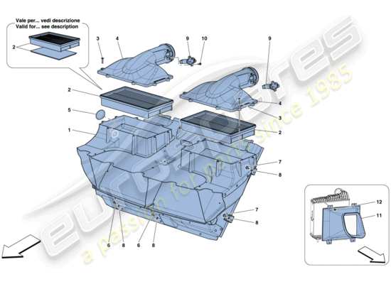 a part diagram from the Ferrari GTC4 parts catalogue