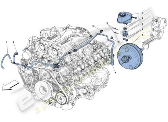 a part diagram from the Ferrari GTC4 parts catalogue