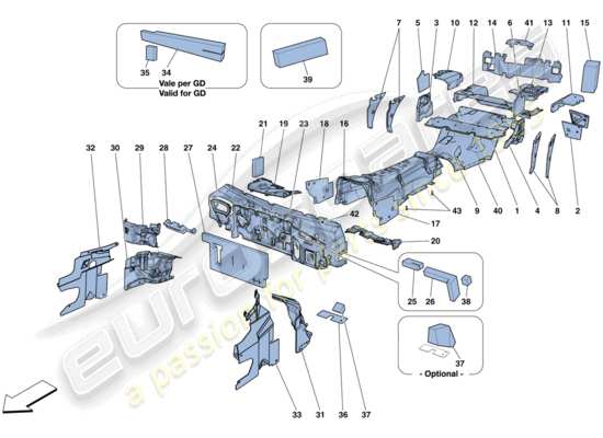 a part diagram from the Ferrari GTC4 parts catalogue