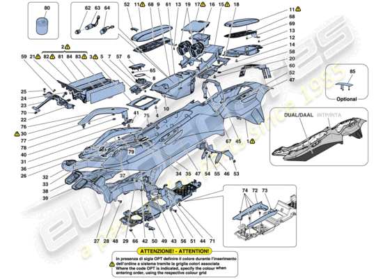 a part diagram from the Ferrari GTC4 parts catalogue