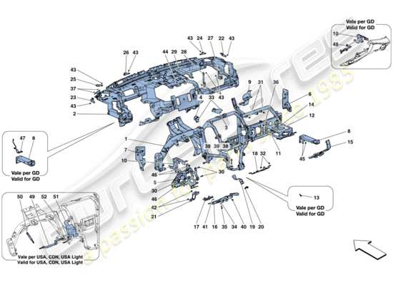 a part diagram from the Ferrari GTC4 parts catalogue