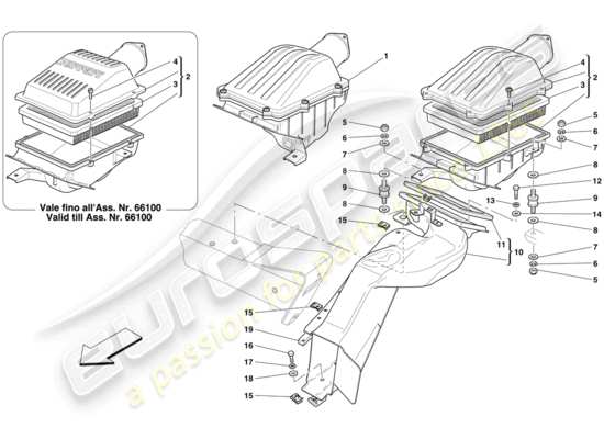 a part diagram from the Ferrari 612 parts catalogue