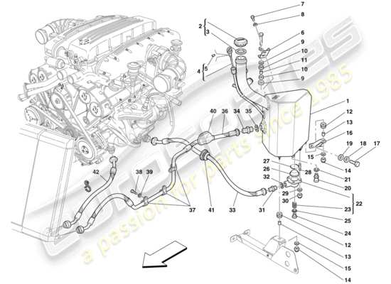 a part diagram from the Ferrari 612 parts catalogue