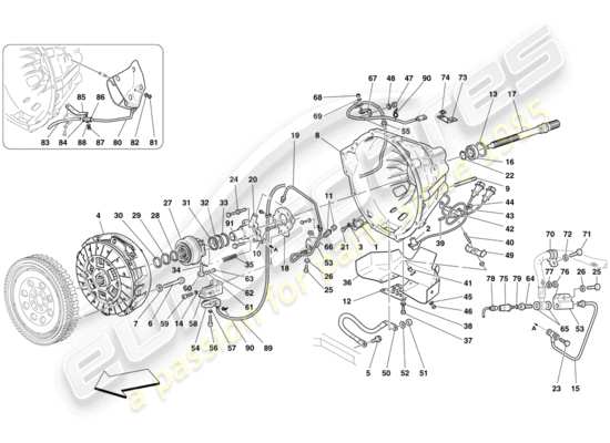 a part diagram from the Ferrari 612 parts catalogue