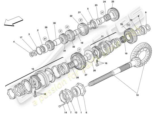 a part diagram from the Ferrari 612 parts catalogue