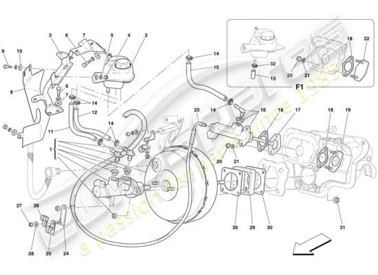 a part diagram from the Ferrari 612 parts catalogue