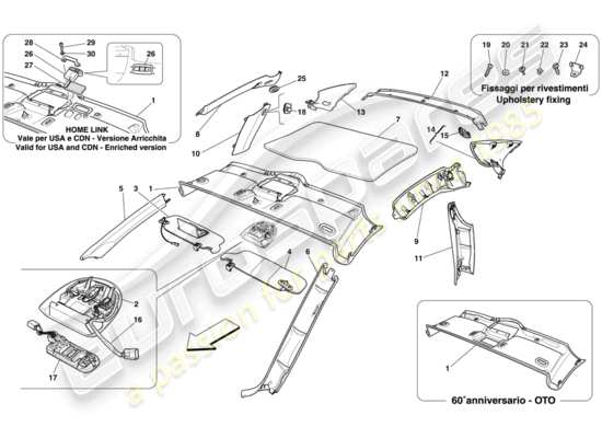 a part diagram from the Ferrari 612 parts catalogue