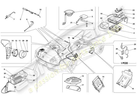 a part diagram from the Ferrari 612 parts catalogue