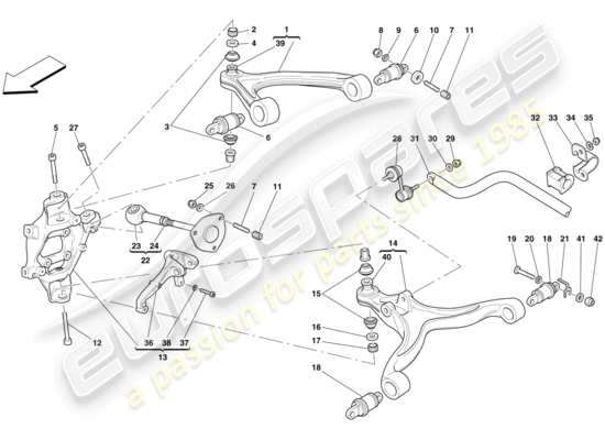 a part diagram from the Ferrari 612 parts catalogue