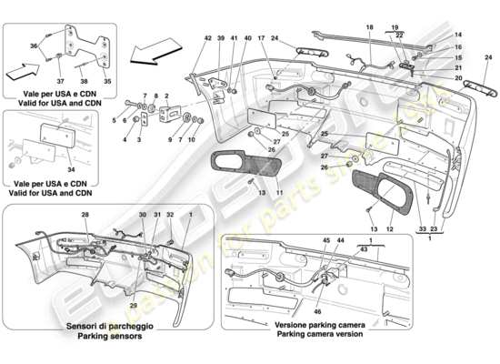 a part diagram from the Ferrari 612 parts catalogue