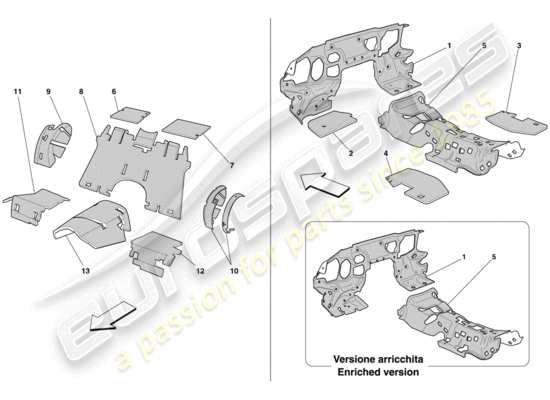 a part diagram from the Ferrari 612 parts catalogue