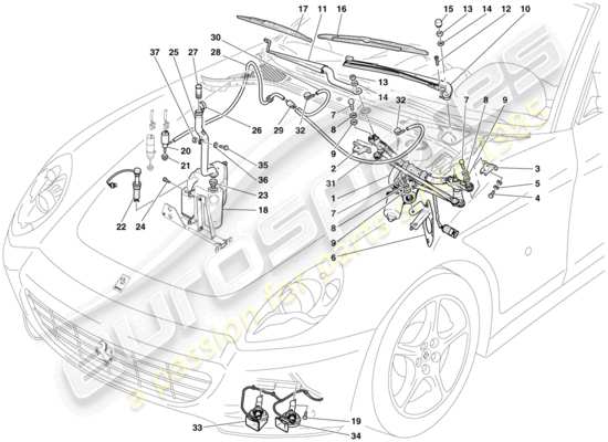 a part diagram from the Ferrari 612 parts catalogue