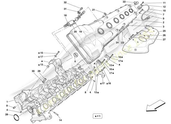 a part diagram from the Ferrari 599 parts catalogue