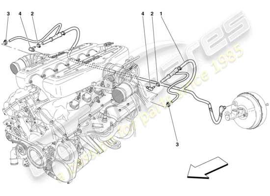 a part diagram from the Ferrari 599 parts catalogue