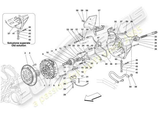 a part diagram from the Ferrari 599 parts catalogue