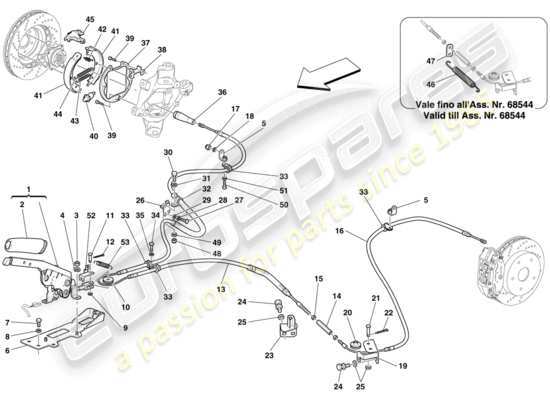 a part diagram from the Ferrari 599 parts catalogue