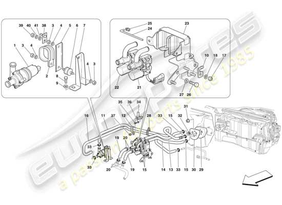 a part diagram from the Ferrari 599 parts catalogue