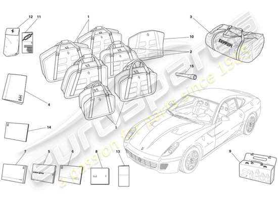 a part diagram from the Ferrari 599 parts catalogue