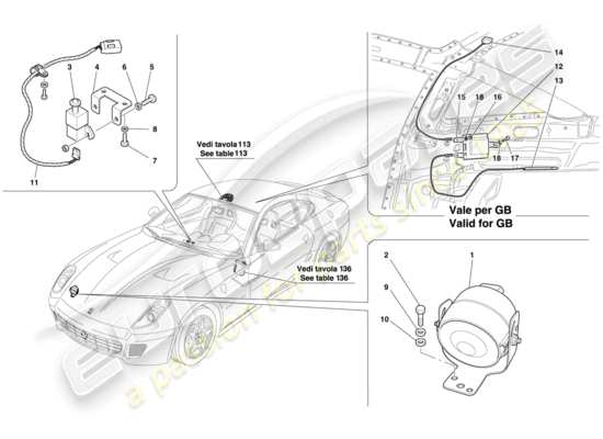 a part diagram from the Ferrari 599 parts catalogue