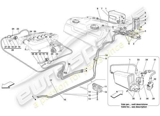 a part diagram from the Ferrari 599 parts catalogue