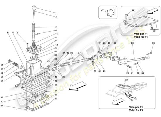 a part diagram from the Ferrari 599 parts catalogue