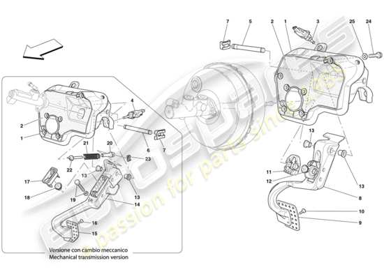 a part diagram from the Ferrari 599 parts catalogue