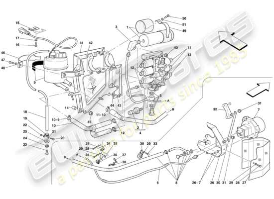 a part diagram from the Ferrari 599 parts catalogue