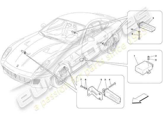 a part diagram from the Ferrari 599 parts catalogue