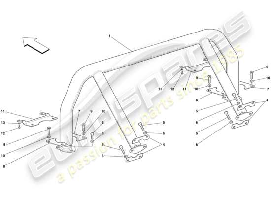 a part diagram from the Ferrari 599 parts catalogue