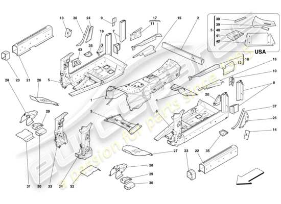 a part diagram from the Ferrari 599 parts catalogue