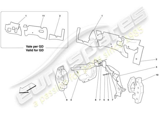 a part diagram from the Ferrari 599 parts catalogue