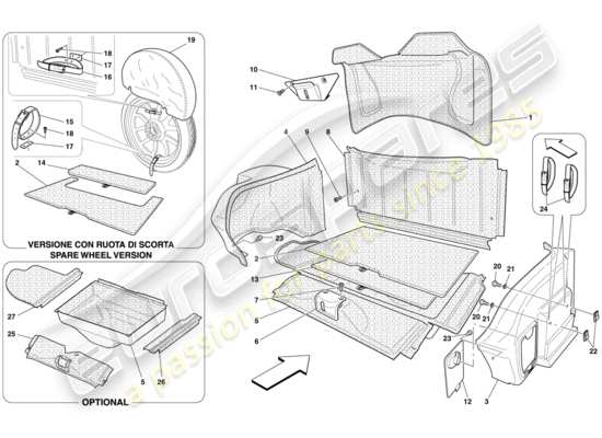 a part diagram from the Ferrari 599 parts catalogue