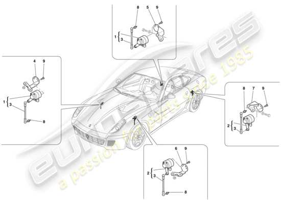 a part diagram from the Ferrari 599 parts catalogue