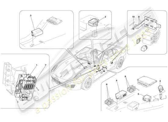 a part diagram from the Ferrari 599 parts catalogue