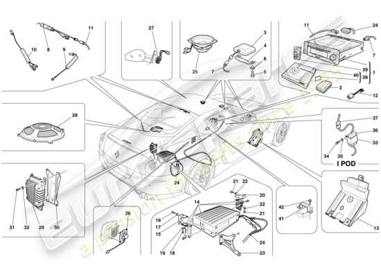 a part diagram from the Ferrari 599 parts catalogue