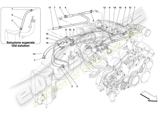 a part diagram from the Ferrari 599 parts catalogue