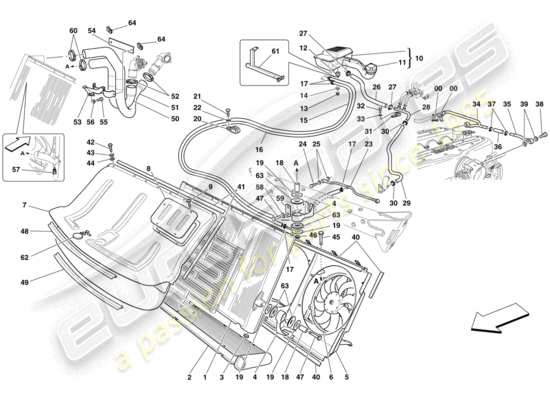 a part diagram from the Ferrari 599 parts catalogue