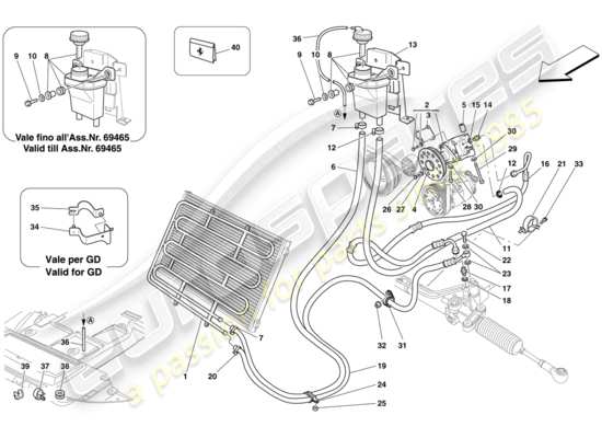 a part diagram from the Ferrari 599 parts catalogue