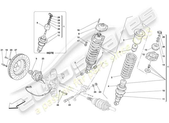 a part diagram from the Ferrari 599 parts catalogue