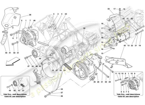 a part diagram from the Ferrari 599 parts catalogue