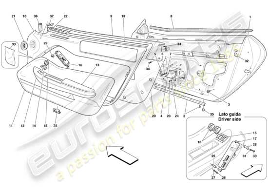 a part diagram from the Ferrari 599 parts catalogue