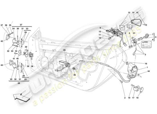 a part diagram from the Ferrari 599 parts catalogue