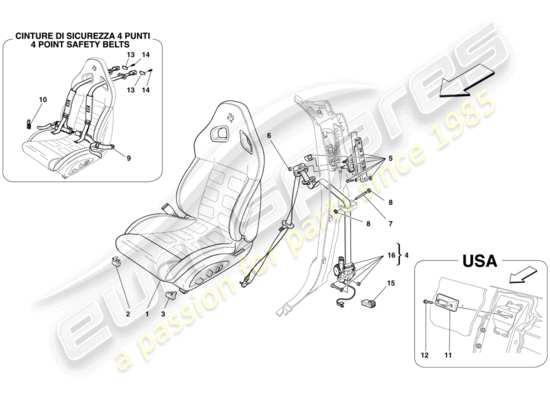 a part diagram from the Ferrari 599 parts catalogue